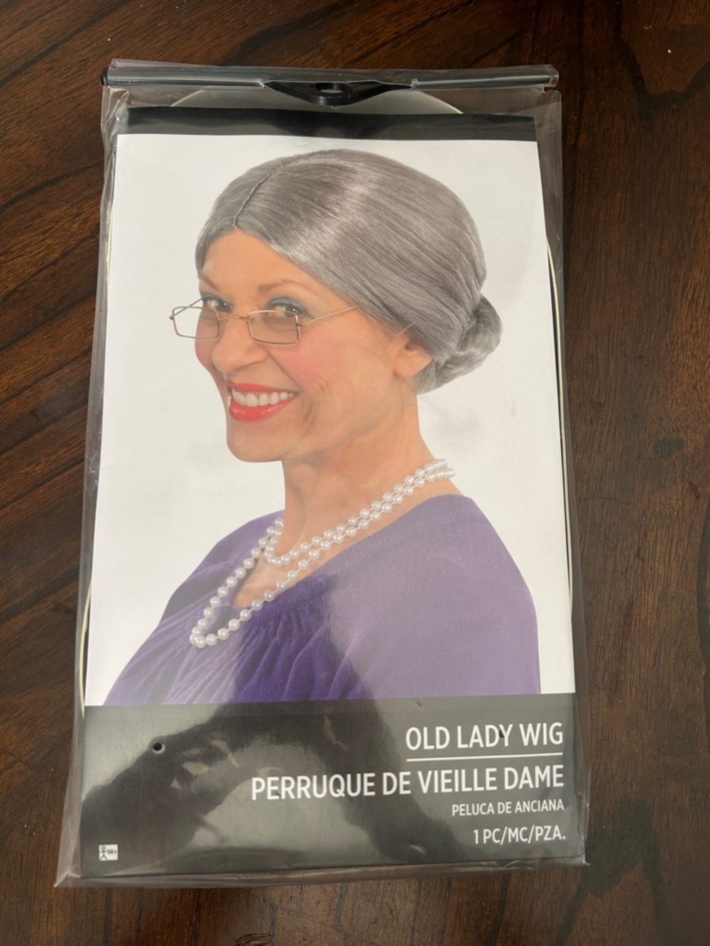 Old Lady Wig - Gray Synthetic Hair